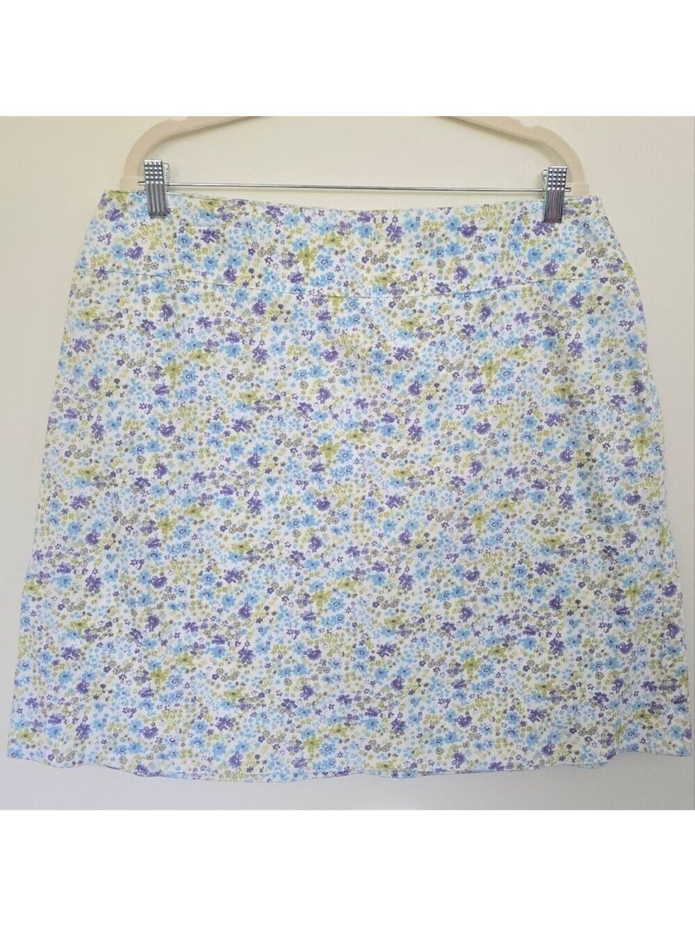 Chaus Purple Green and Blue Floral Mini Skirt - Picture 2 of 9